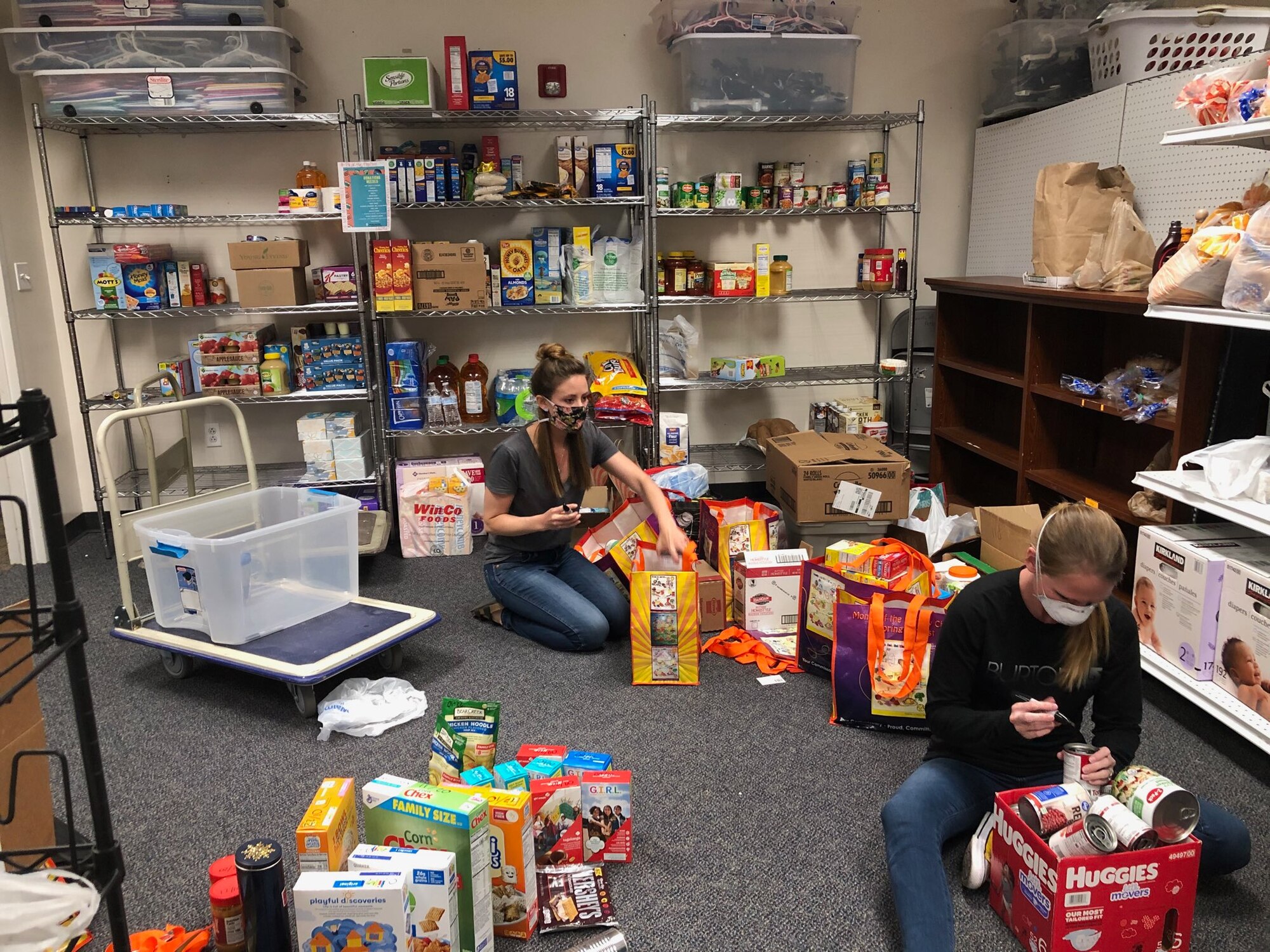 A photo of the food pantry at Hill Air Force Base.