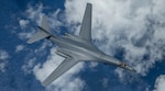 A 9th Expeditionary Bomb Squadron B-1B Lancer flies over the East China Sea May 6, 2020, during a training mission. The 9th EBS is deployed to Andersen Air Force Base, Guam, as part of a Bomber Task Force supporting Pacific Air Forces’ strategic deterrence missions and  commitment to the security and stability of the Indo-Pacific region. (U.S. Air Force photo by Senior Airman River Bruce)