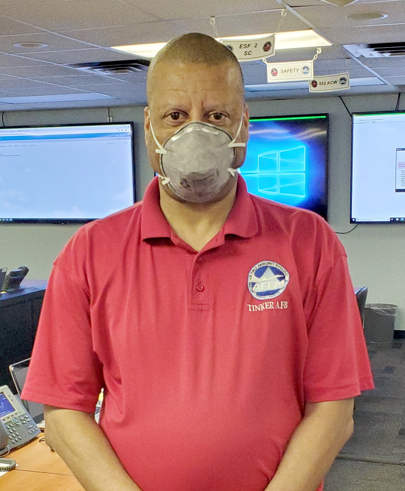 Mike Garrett is an Emergency Management specialist in Tinker’s Emergency Operations Center.