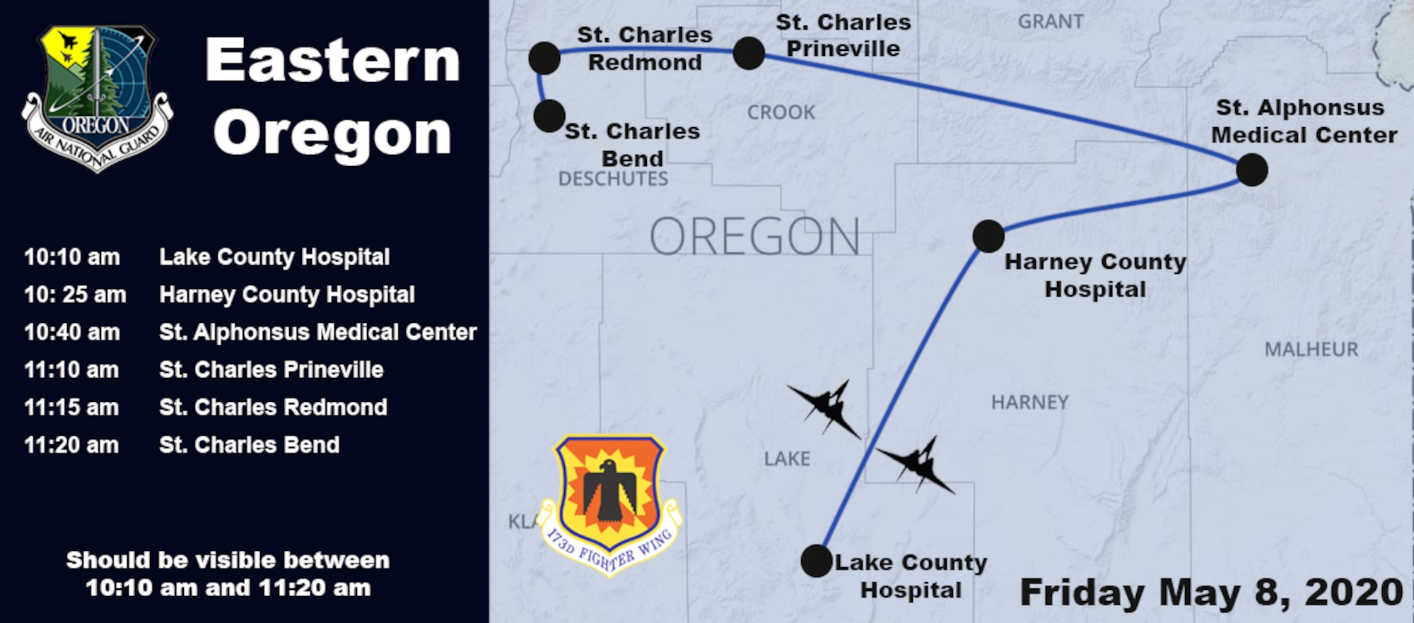 Eastern Oregon flyover plan