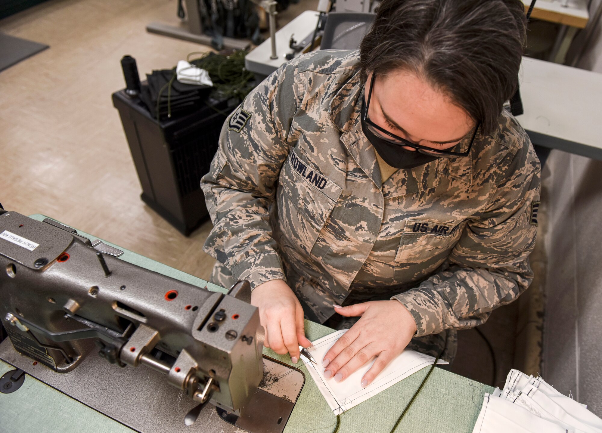 Aircrew Flight Equipment makes masks to continue mission