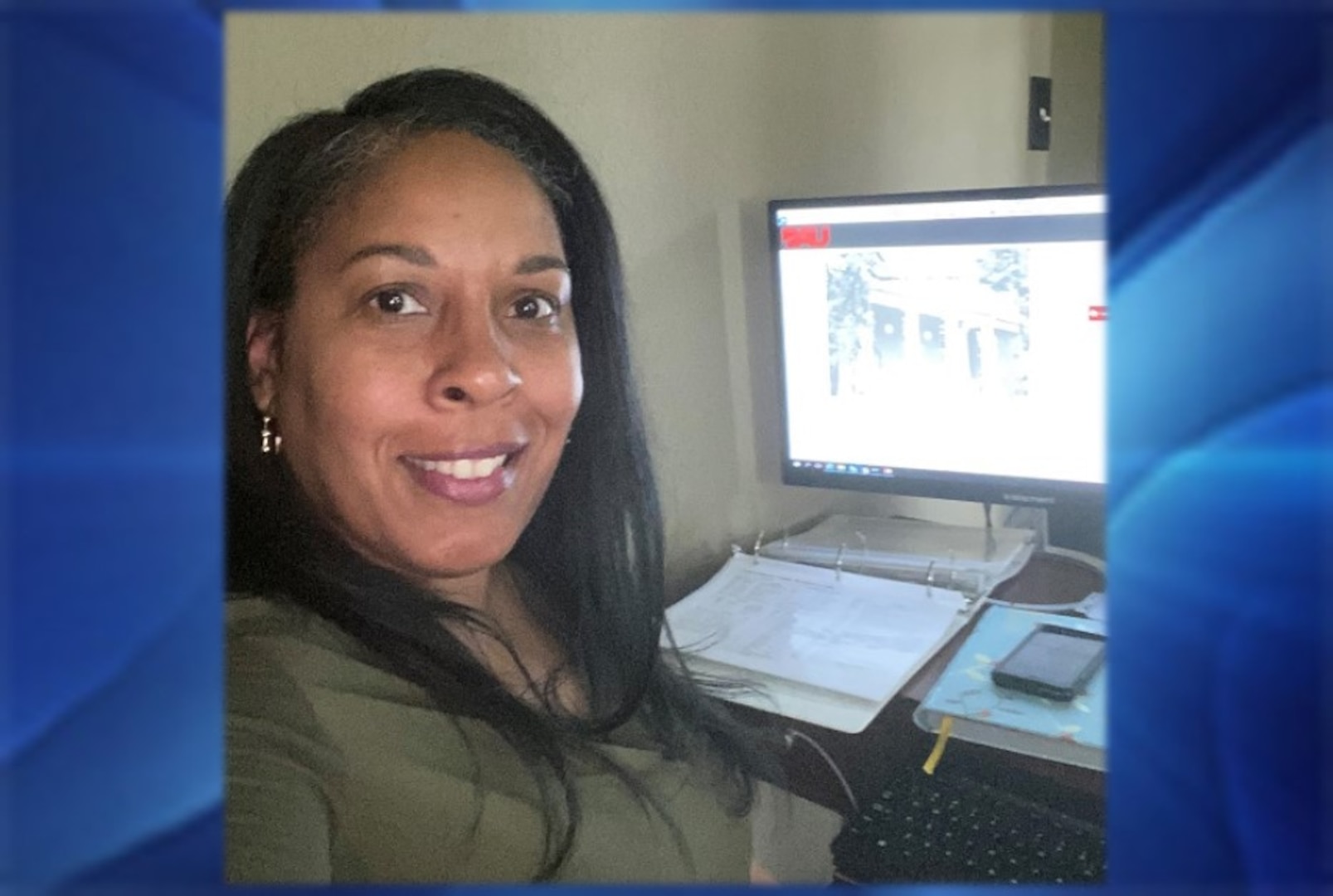 Shonda Rizo in her home office