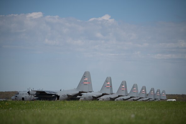 Aircrews from the 757th Airlift Squadron here flew the pair of aircraft over hospitals in Pennsylvania and Ohio to salute medical workers and first responders on the front lines of the COVID-19 pandemic.