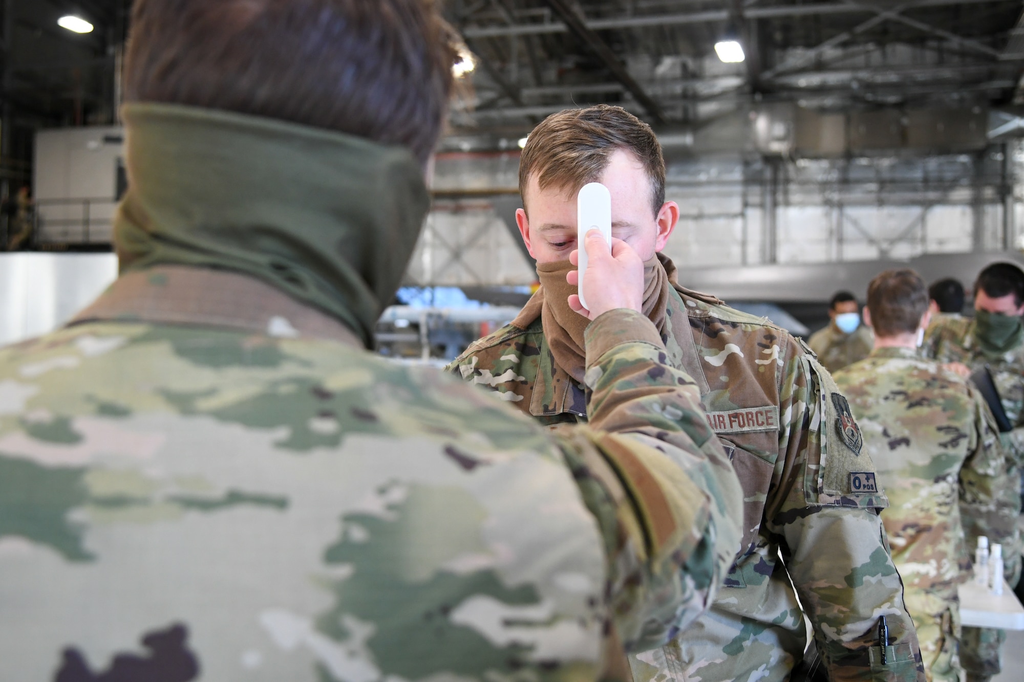 A photo of the 34th Fighter Squadron homecoming