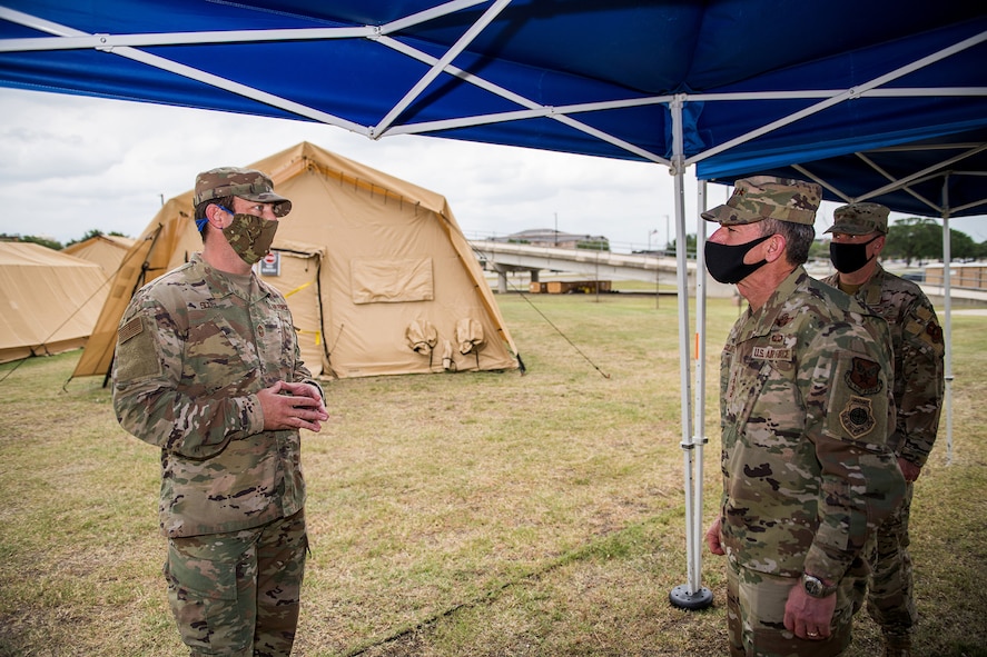 Air Force Chief of Staff Gen. David L. Goldfein visits Reid Clinic May 7, 2020, at Joint Base San Antonio-Lackland, Texas.