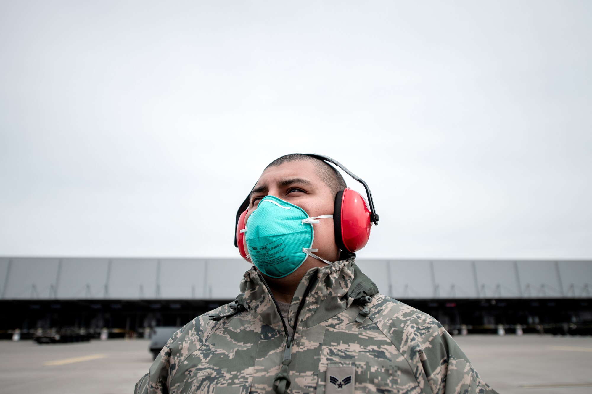 Photo of Airman wearing face covering