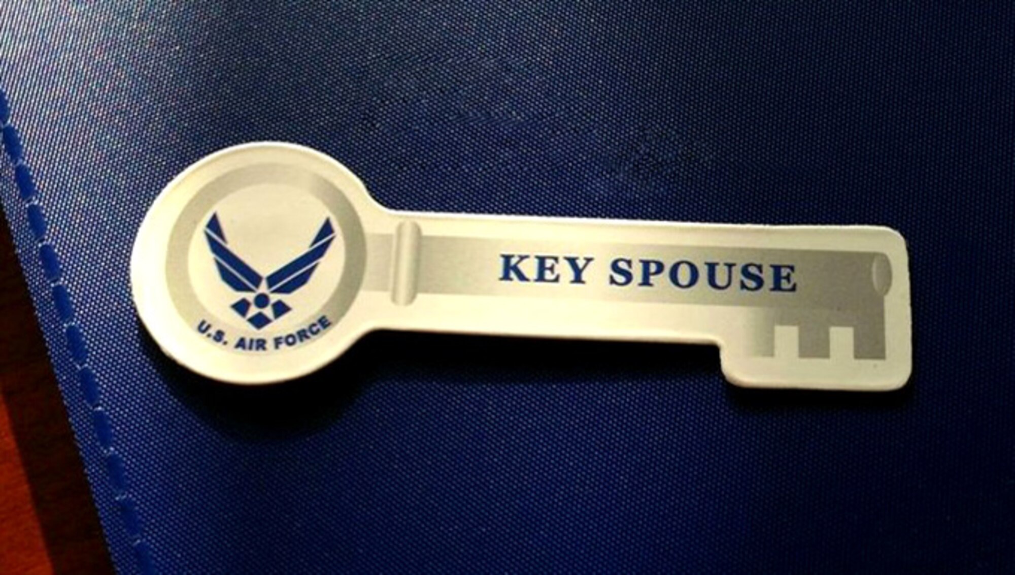 Photo of a Key Spouse sign.