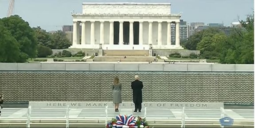 A wreath laying ceremony.