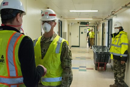 Closed hospital converted to alternate care facility within 3 weeks by Army Corps of Engineers, reserve engineers and contractors