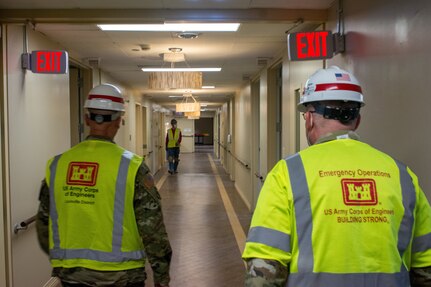 Closed hospital converted to alternate care facility within 3 weeks by Army Corps of Engineers, reserve engineers and contractors