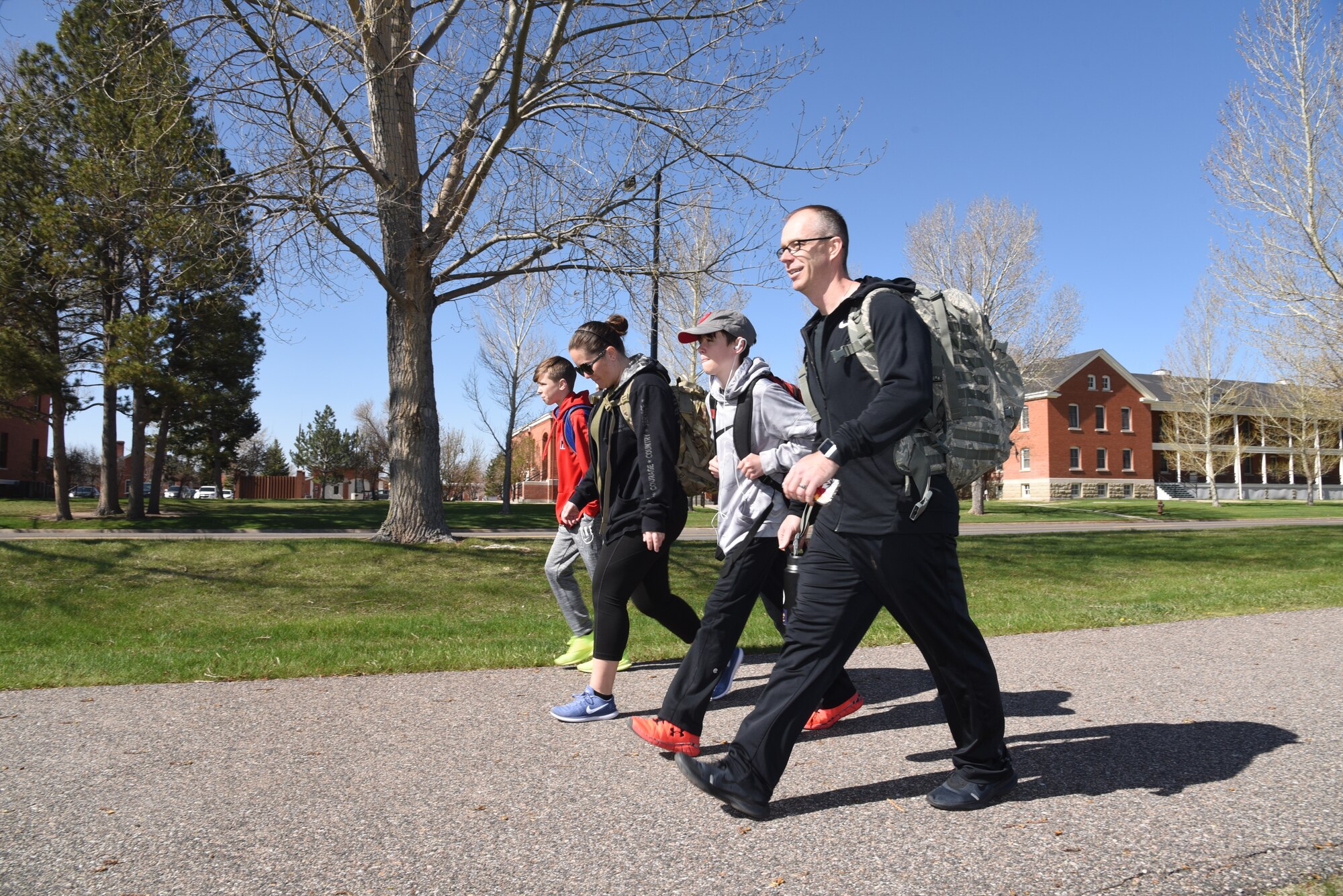 Chief Bayes and family on ruck march