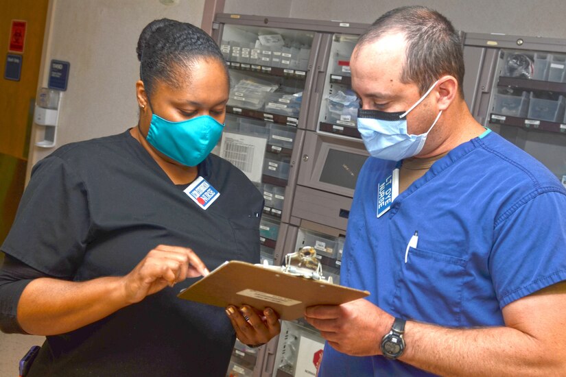 Medical personnel review records.