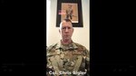 167th Operations Group Commander, Col. Christopher Sigler delivers a video message to the 167th Operations Support Squadron as part of their virtual unit training assembly, May 2-3, 2020. The 167th Airlift Wing cancelled May’s UTA due to COVID -19, however the Department of Defense recently implemented guidance authorizing online meetings.