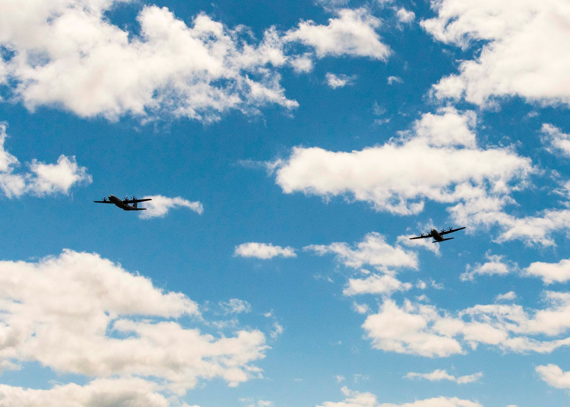 The Air Force Reserve 913th Airlift Group took part of a C-130 formation flight over Central Arkansas hospitals during an America Strong flyover, May 8. 2020. The flyover, consisting of other units from Little Rock Air Force Base, honors healthcare workers, first responders, military members and other essential personnel working on the frontline to combat coronavirus. (U.S. Air Force Reserve photo by Maj. Ashley Walker)