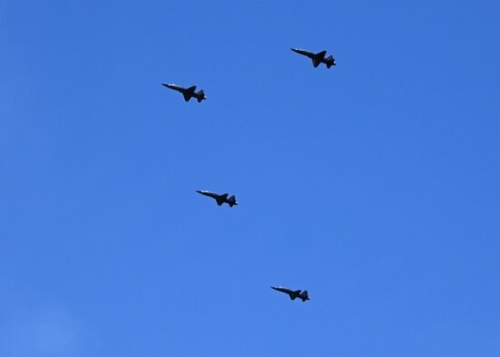 Pilots take to the sky in T-38 Talons in part of Beale's contribution to the Air Force Salutes campaign as a sign of support to first responders and medical workers who risk their lives every day during the COVID-19 pandemic.