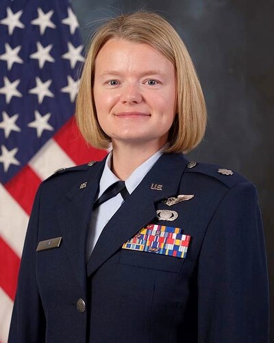 Official Photo of Lt. Col. Carly Sims, 605 TES Commander