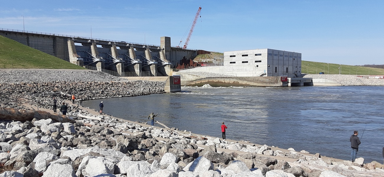 Fishermen in South Tailwater Rec. Area