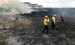 Environmental staff and contractors assigned to Fort Custer Training Center (FCTC), Michigan Army National Guard, conduct prescribed burns at FCTC in Augusta Oct. 24, 2019, to push back invasive species and stimulate growth in native prairie plants. Prescribed fire is one way Fort Custer preserves, protects and restores environmental quality and promotes ecofriendly stewardship.