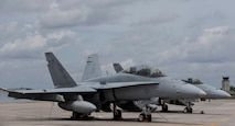 VMFA-251 F18 staged on flightline