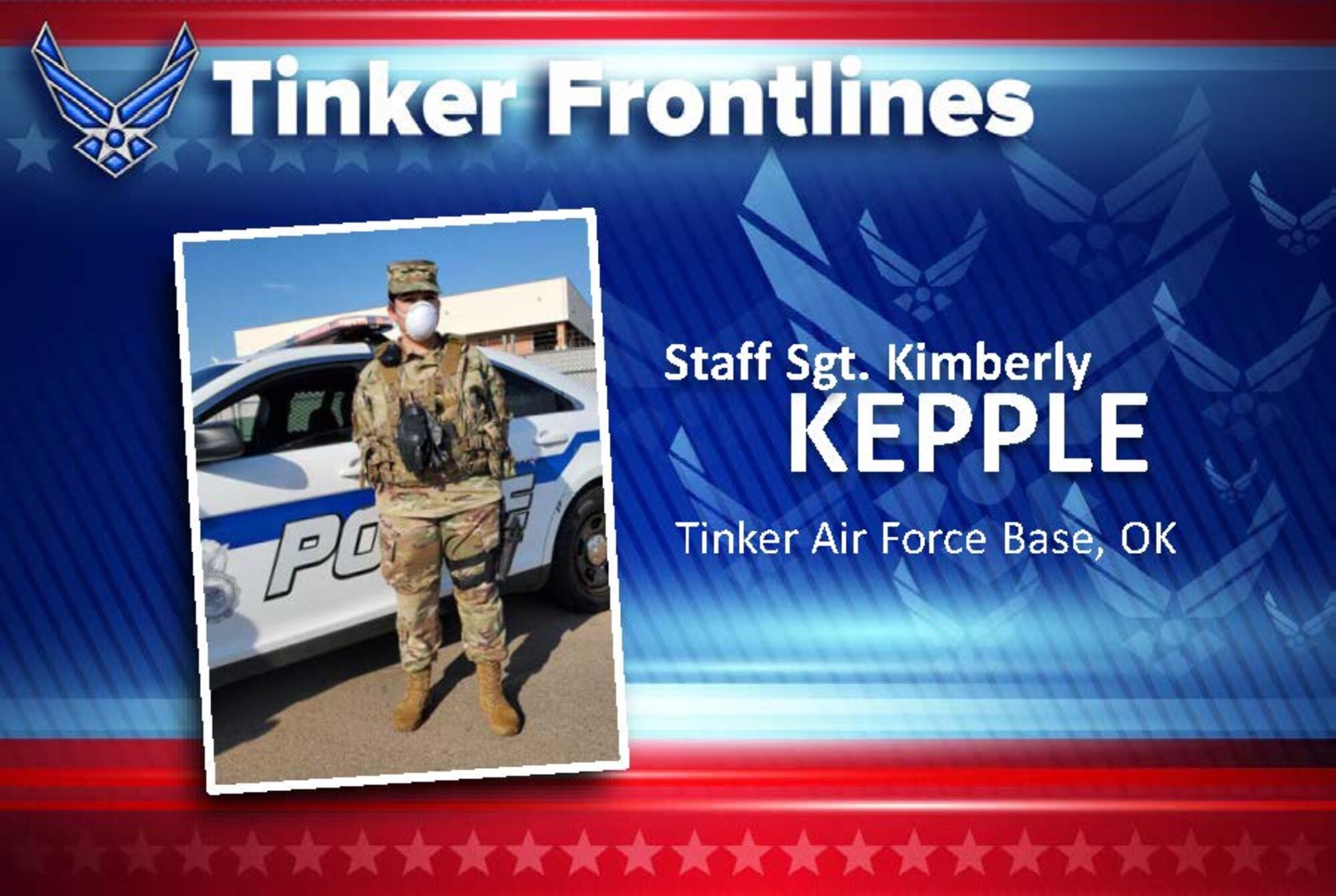 Staff Sgt. Kimberly Kepple serves in the 72nd Security Forces Squadron.
