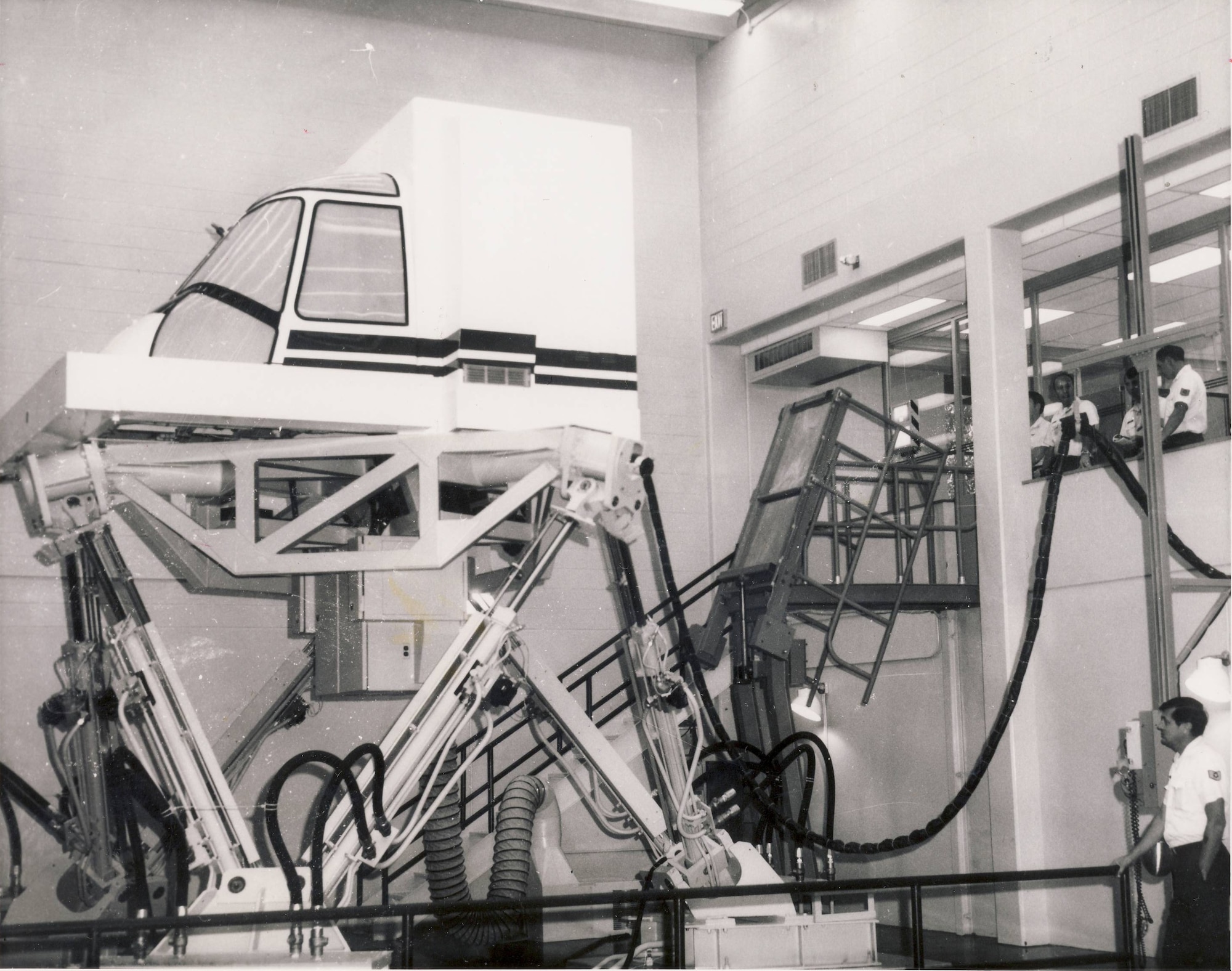 With the H-3 helicopter flight simulator that became operational at Hill AFB in August 1973, the 1550th reduced the required flying hours for student pilots at an Air Force savings of $7,200 per student.