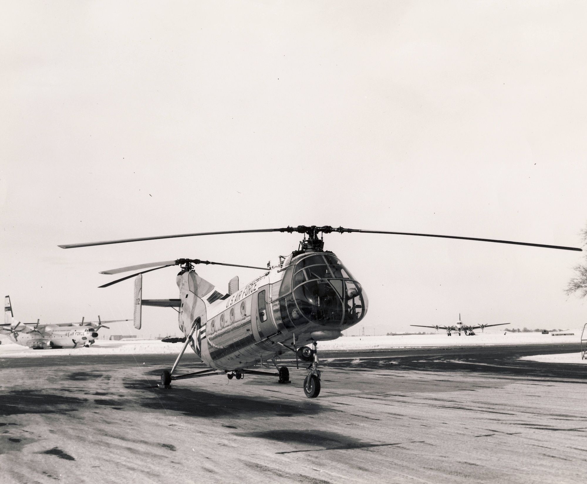 The Hill Air Force Range transferred the last of its three Piasecki H-21 Workhorse helicopters to the recently activated 1550th Aircrew Training and Test Wing in June 1971. The unit used it as a ground trainer.