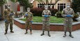 Soldiers and Airmen from the Pennsylvania National Guard were recognized for their work and service to support the Gracedale Nursing Home in Nazareth, Pa. The recipients were (Left to right) Spc. Andy Arnal, motor transport operator for the 337th Engineer Battalion, and a Moscow, Pa. native; Sgt. Ashley Peralta, combat medic with the 213th Regional Support Group, and an Allentown, Pa., native; Airman 1st Class Kelly Teufel, aerospace medical service with the 193rd Special Operations Wing and a Royersford, Pa., native; and Airman 1st Class Keegan Gordner, aerospace medical service with the 193rd SOW, and a Pine Grove, Pa., native. (U.S. Army photo by Sgt. 1st Class Matthew Keeler).