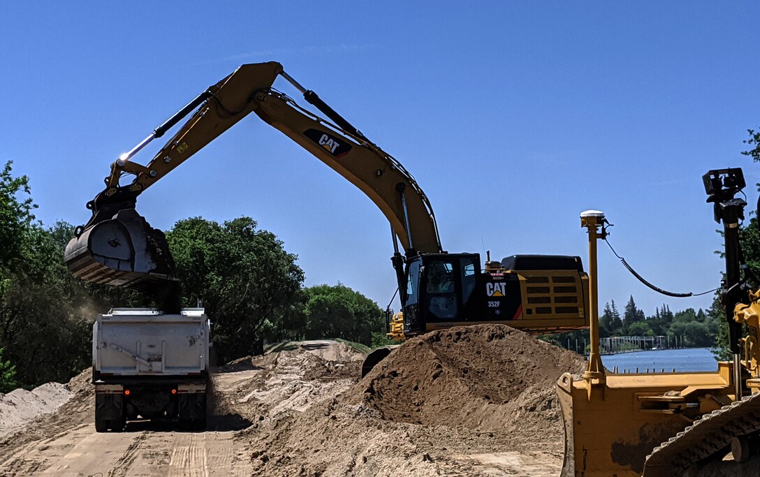 Construction progress on our 2020 Sacramento River East Levee Contract 1 work.