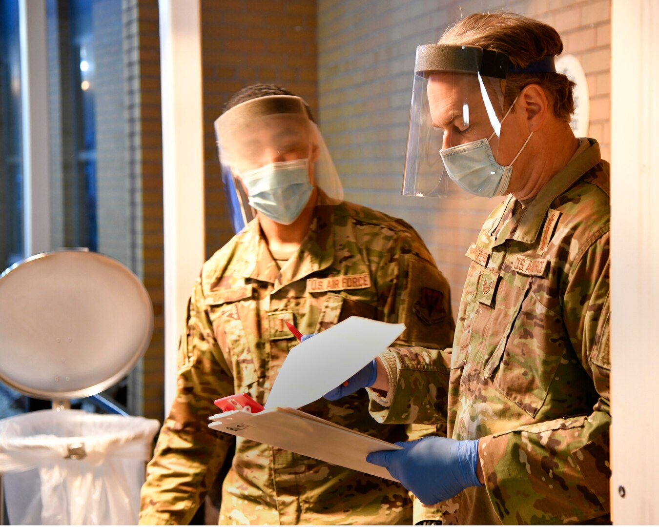 Michigan National Guard Soldiers and Airmen from various units conduct COVID-19 testing at the D. J. Jacobetti Home for Veterans, Marquette, Michigan, May 7, 2020. The Michigan National Guard is also testing inmates and employees at correctional facilities in the Upper Peninsula.