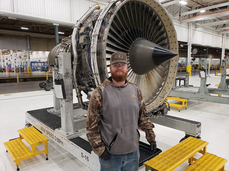 Ryan Floyd, an F108 jet engine mechanic in the 76th Propulsion Maintenance Group, has been part of the Air Force family for two-and-a-half years.