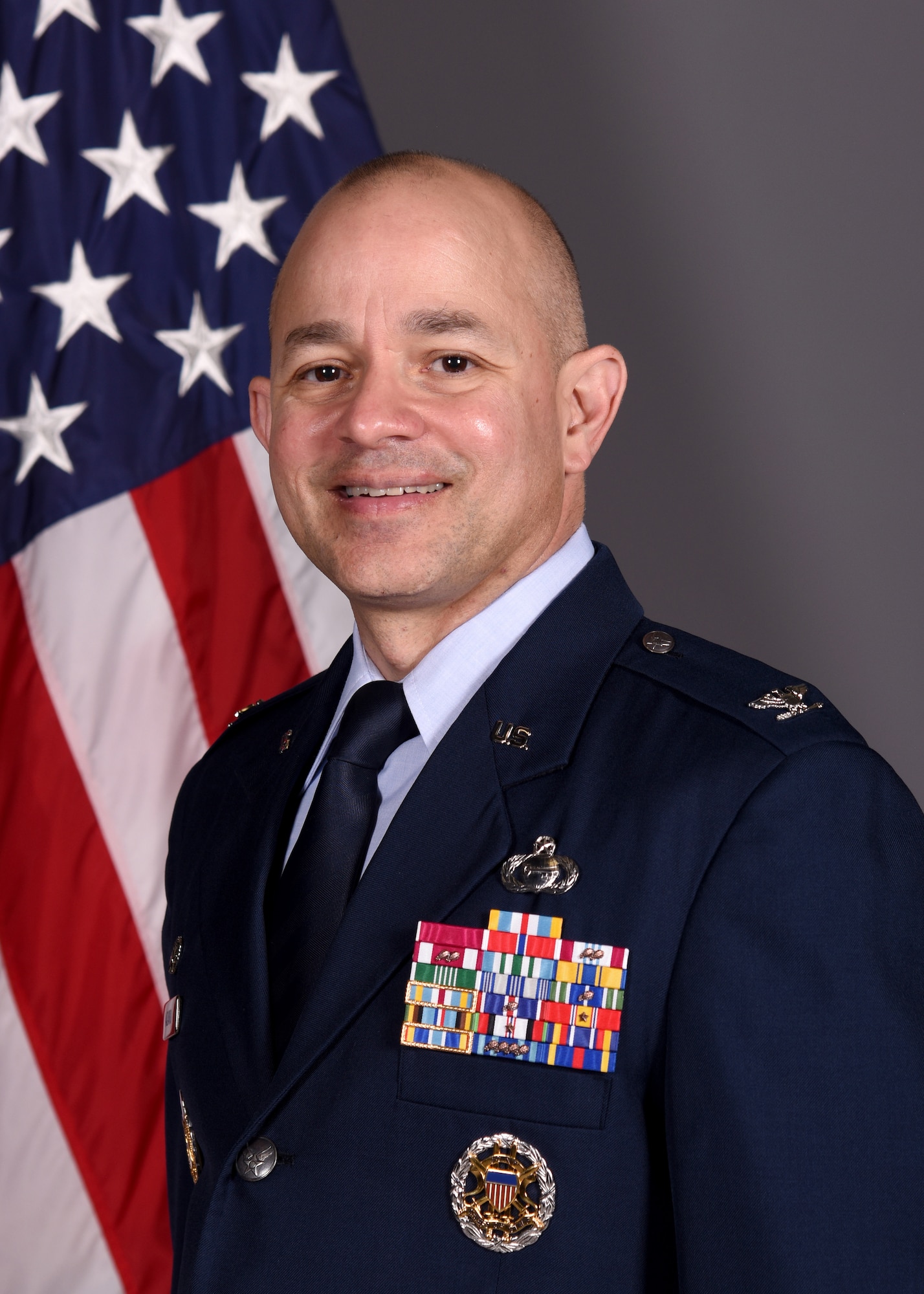 Official photo of Colonel Andres R. Nazario, 17th Training Wing Commander