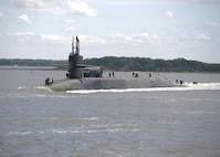 The Ohio-class guided-missile submarine USS Florida (SSGN 728) returns to its homeport, Naval Submarine Base Kings Bay, Georgia, May 9. The ship was forward deployed for more than 800 days, providing the U.S. Navy with one of the most versatile and clandestine platforms in the fleet. Guided-missile submarines are capable of carrying up to 154 Tomahawk land-attack cruise missiles and host up to 66 Special Operation Forces. Naval Submarine Base Kings Bay is homeport to all East Coast Ohio-class submarines.