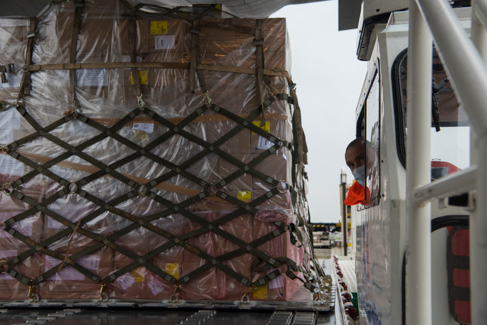 cargo enters plane