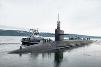 The gold crew of the Ohio-class ballistic-missile submarine USS Maine (SSBN 741) officially returned the boat to strategic service, when they recently deployed on their first patrol in more than three years. Maine's three-year break in service involved an engineered refueling overhaul, estimated to extend the life of the ship by 20 years