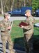 Civil Support Team's Capt. Cesar Allen and Pennsylvania Task Force West's Lt. Col. Albert Fogle discuss the operation and coordinate efforts at the Brighton Rehab and Wellness Center in Beaver, Pa., on May 12, 2020.