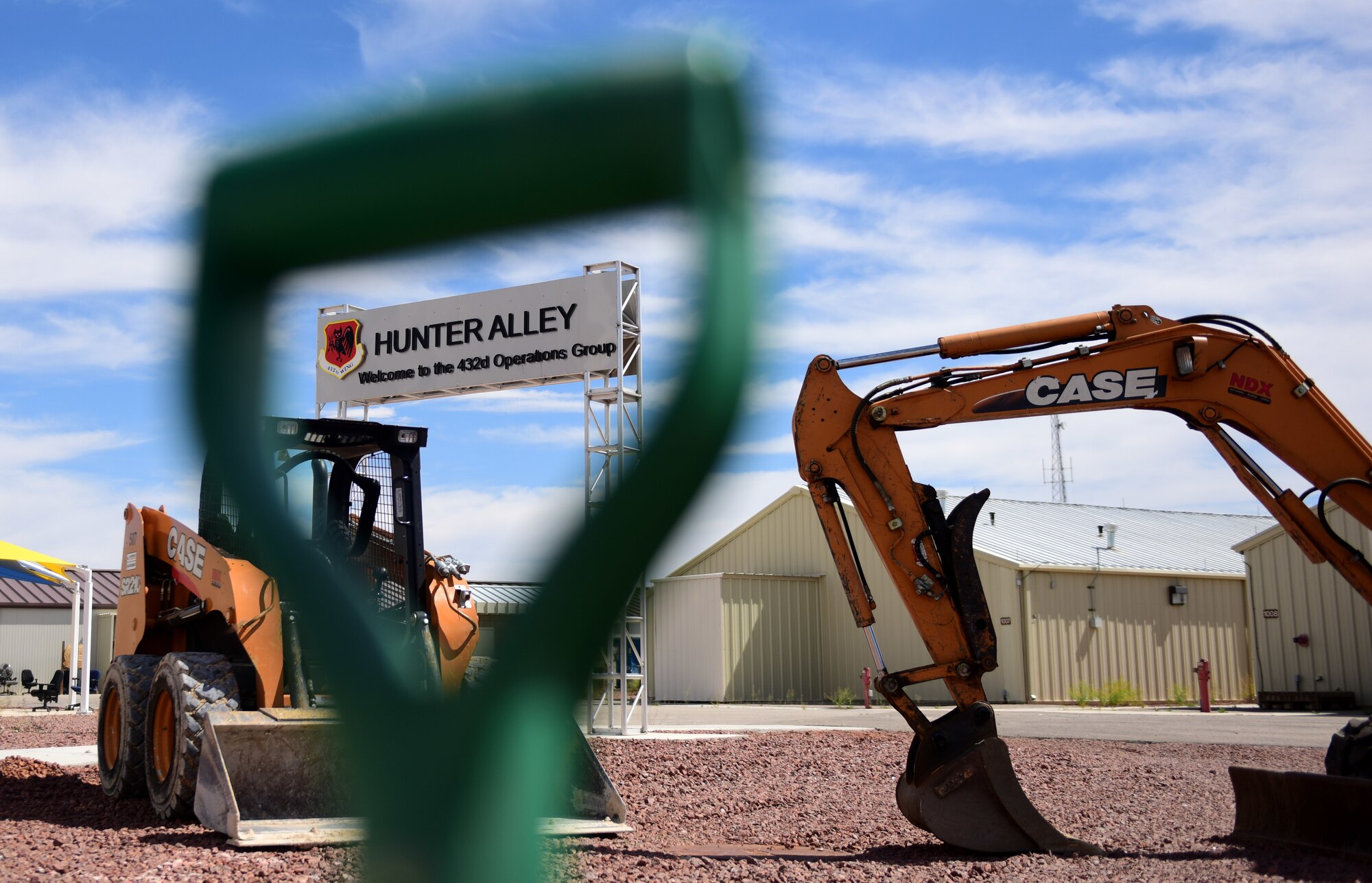Construction equipment lay ready to break ground on the 732nd Operations Group campus at Creech Air Force Base, Nevada, May 11, 2020.