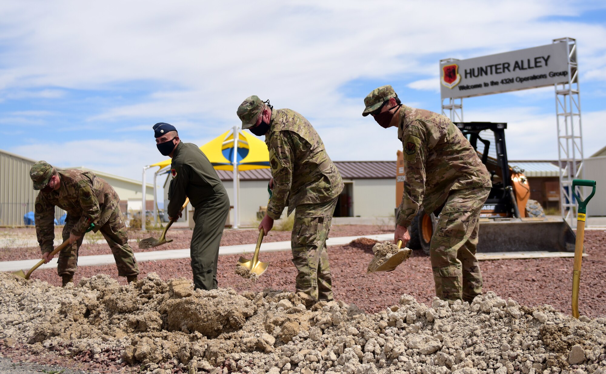 732nd Operations Group leadership breaks ground for their new facilities at Creech Air Force Base, Nevada, May 11, 2020.