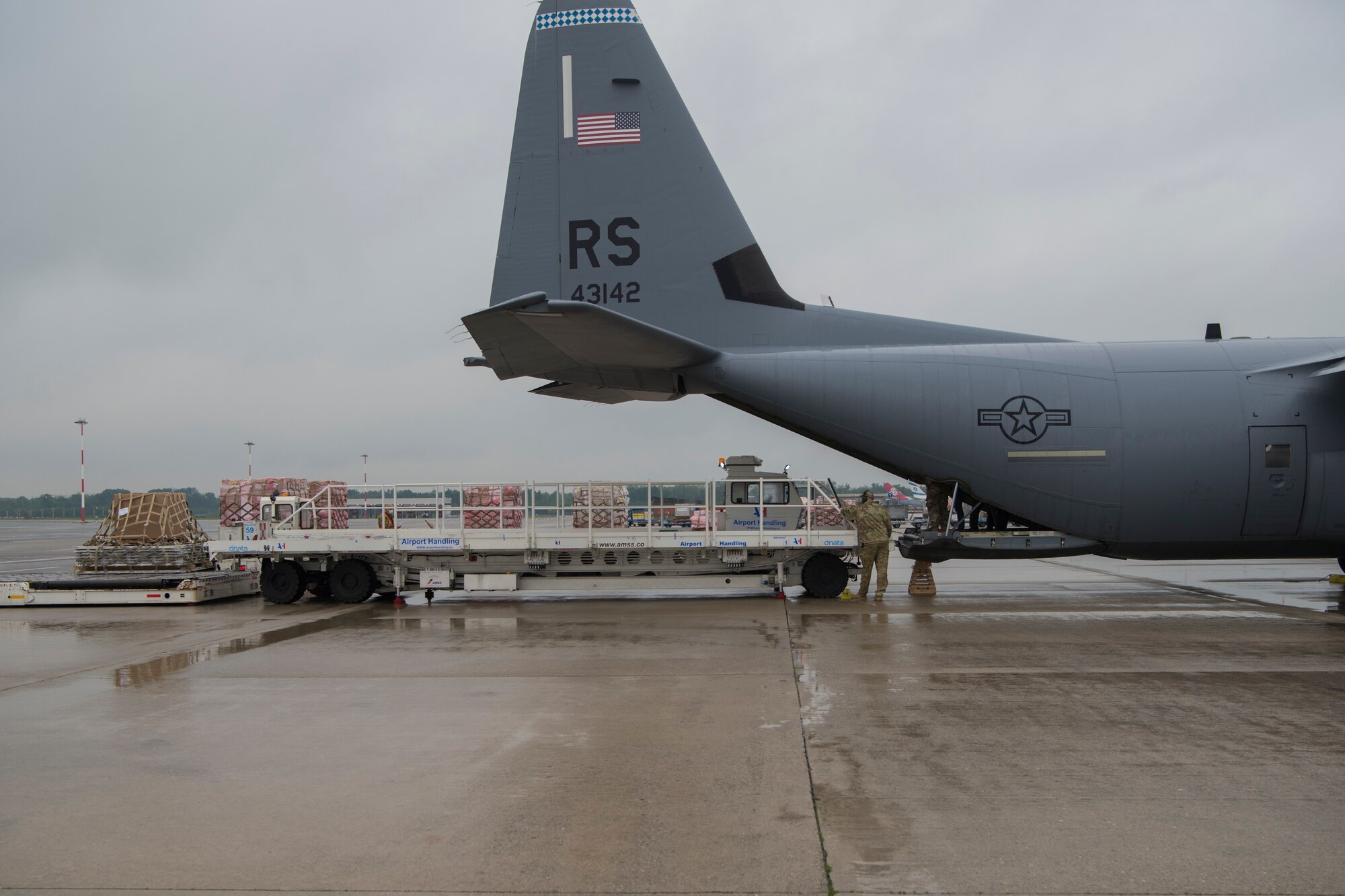 cargo enters plane