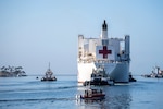 USNS Mercy Departs Los Angeles; Military Relief Efforts Continue