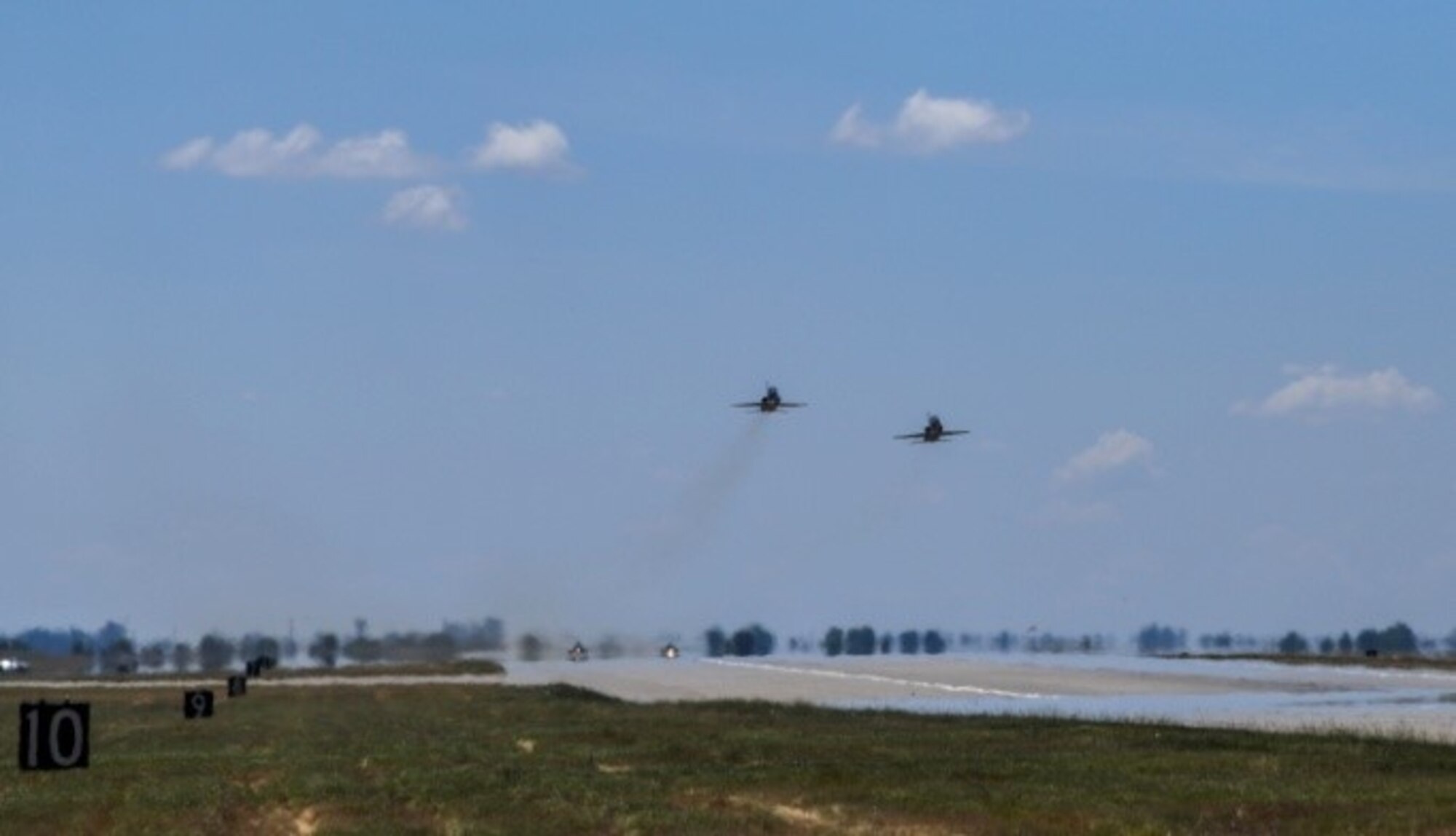 Pilots take to the sky in T-38 Talons in part of Beale's contribution to the Air Force Salutes campaign as a sign of support to healthcare professionals, first responders, and essential personnel who risk their lives every day during the COVID-19 pandemic as well as those staying at home to "flatten the curve" of the virus.