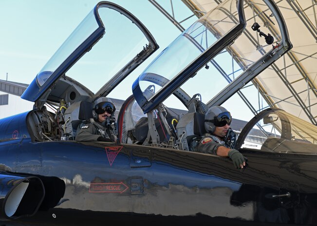 Pilots take to the sky in T-38 Talons in part of Beale's contribution to the Air Force Salutes campaign as a sign of support to healthcare professionals, first responders, and essential personnel who risk their lives every day during the COVID-19 pandemic as well as those staying at home to "flatten the curve" of the virus.