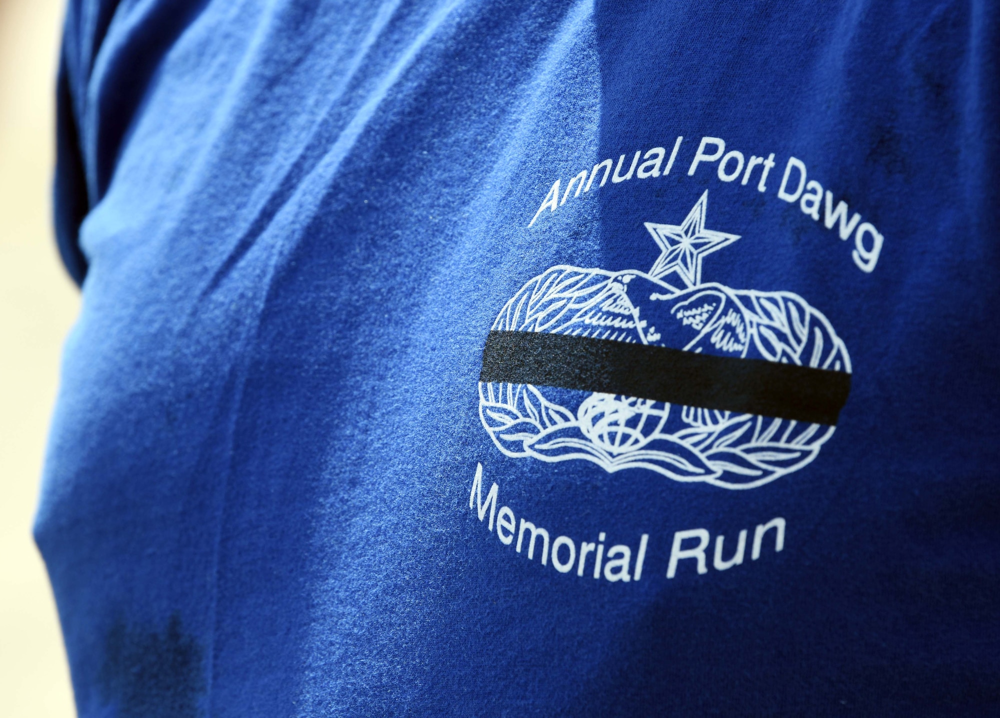 The 727th Air Mobility Squadron participated in the annual Port Dawg Memorial Run at RAF Mildenhall, England, May 15, 2020. The Port Dawg Memorial Run is an annual event that is career field-wide for air transportation Airmen and is held at aerial ports around the world during Transportation Week. (U.S. Air Force photo by Senior Airman Brandon Esau)