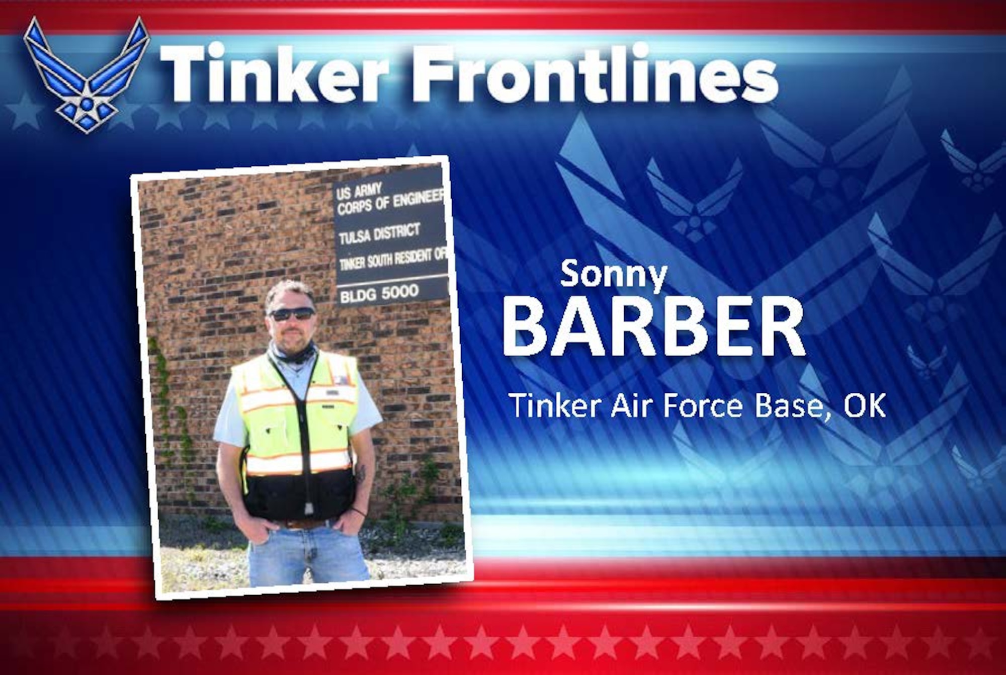 Sonny Barber is a contract QA for the U.S. Army Corps of Engineers and has worked for them around six years.