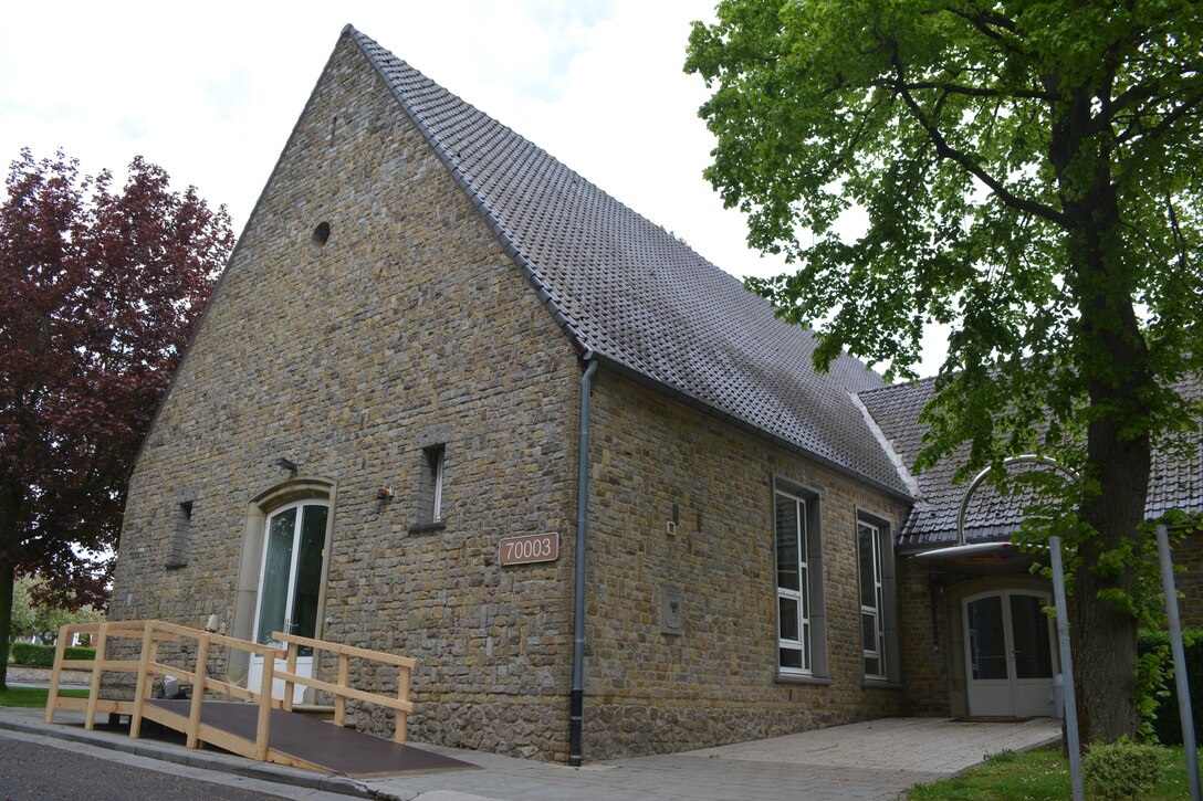 A chapel building at Caserne Daumerie.