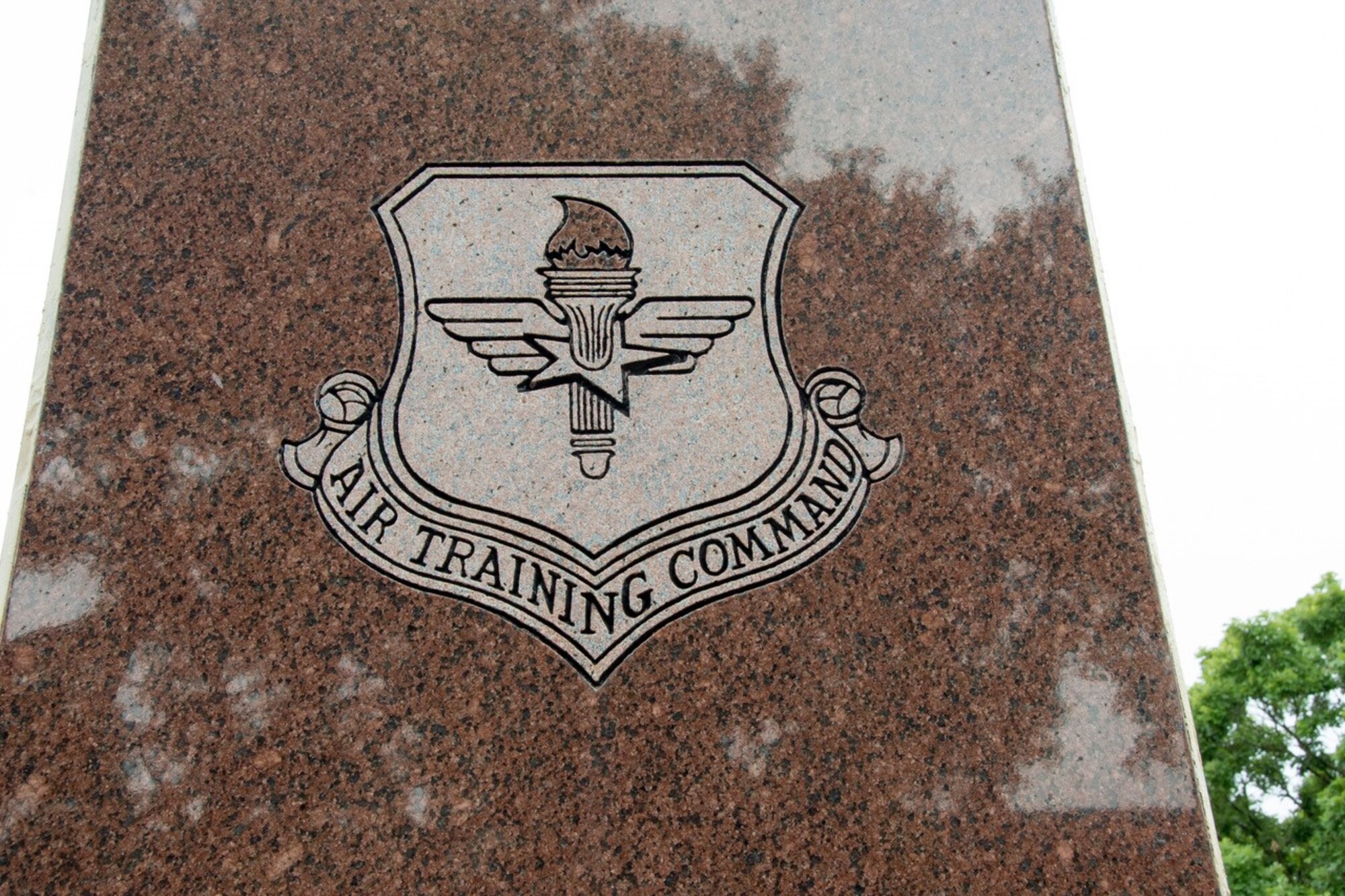 A close-up picture of the Air Training Command logo.