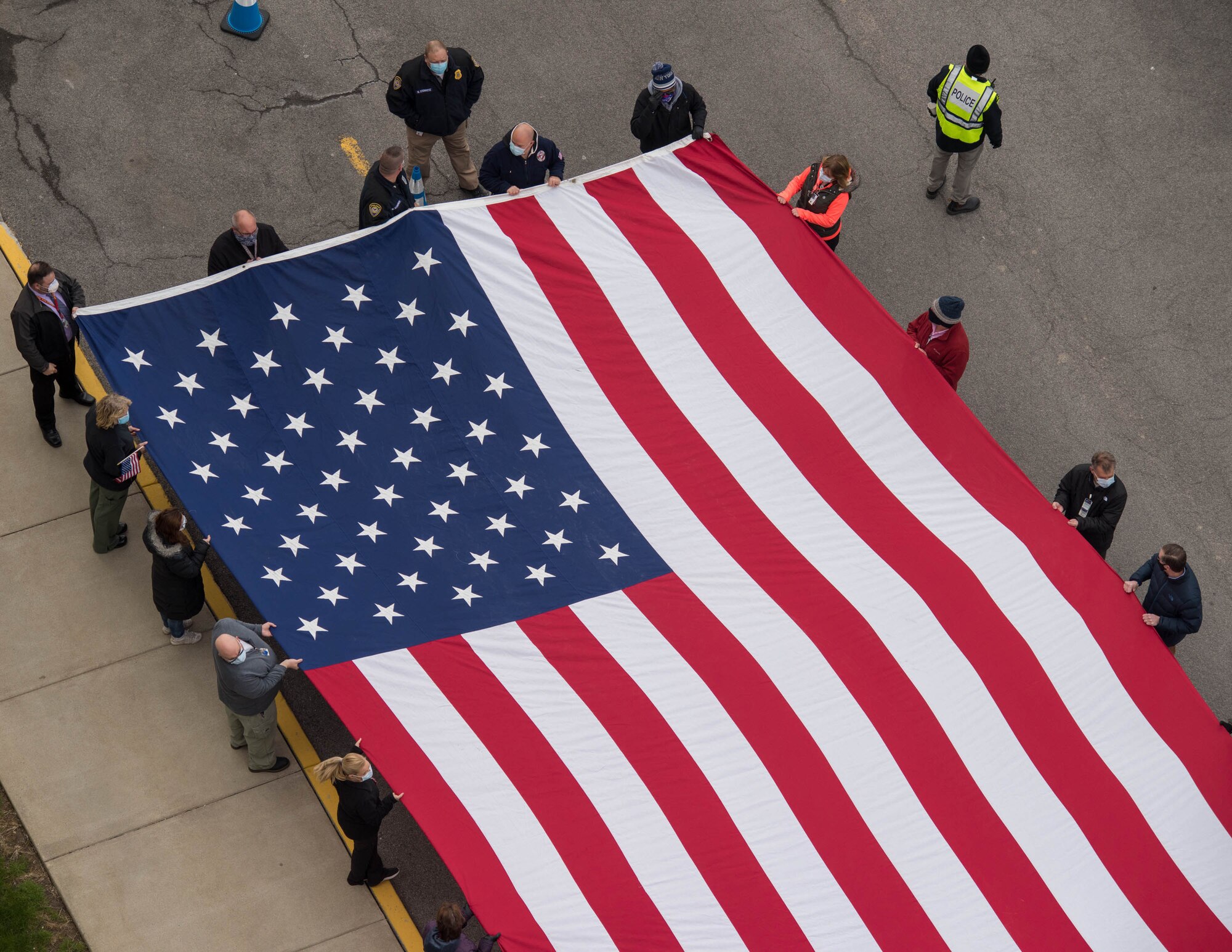 Airmen salute Western New York Covid-19 frontline workers with flyover