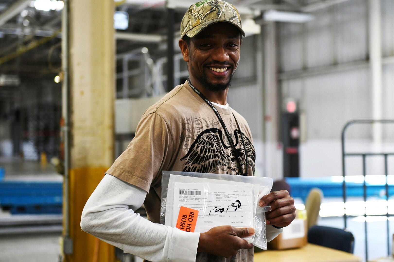 Man carries zip lock bag