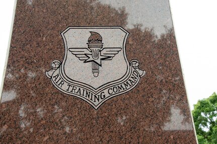 A close-up picture of the Air Training Command logo.