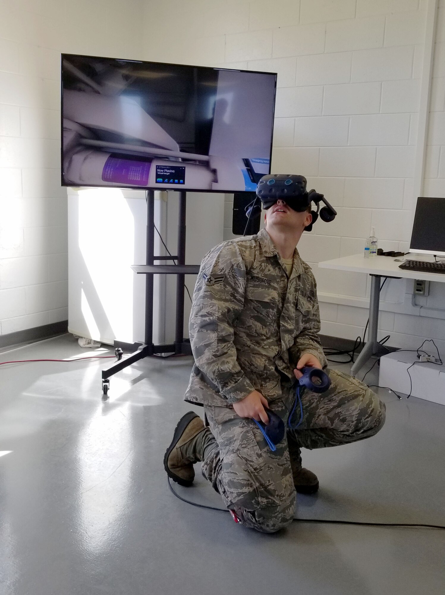 Airmen wearing goggles