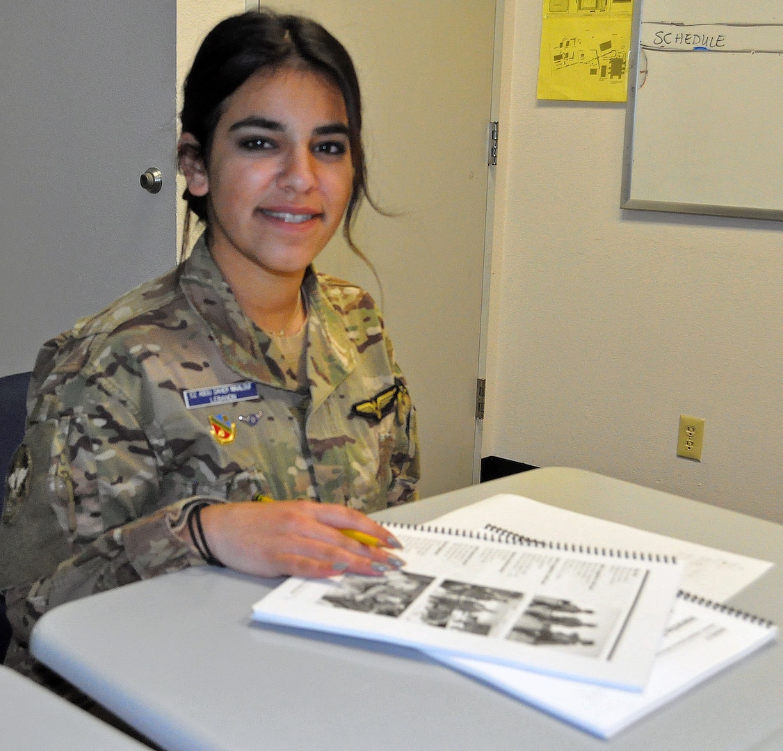 Airman Maria Abou Daher Maalouf from the Lebanese Air Force is the first female air traffic controller from her country to attend the Defense Language Institute English Language Center at Joint Base San Antonio-Lackland for English language training.